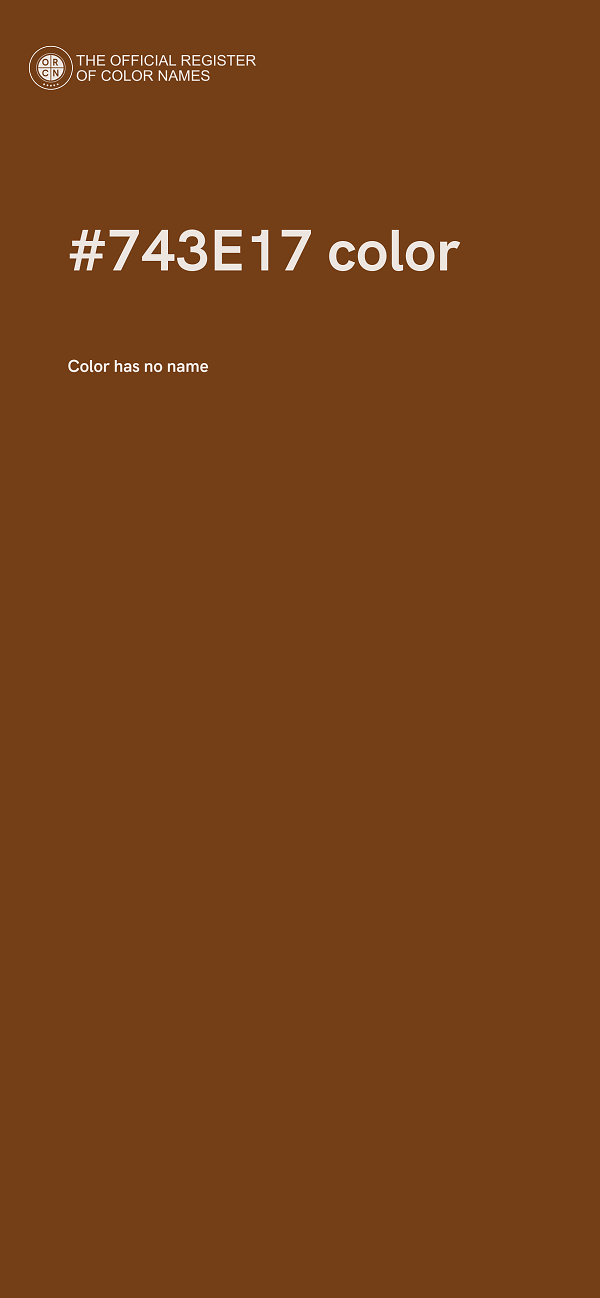 #743E17 color image