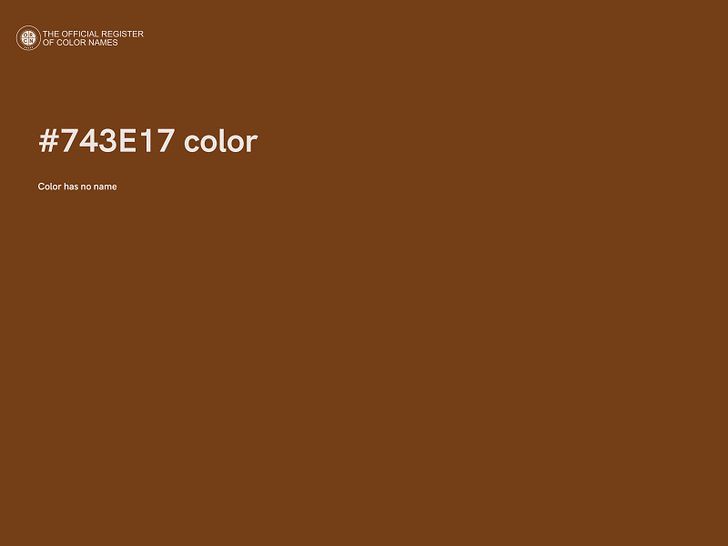 #743E17 color image