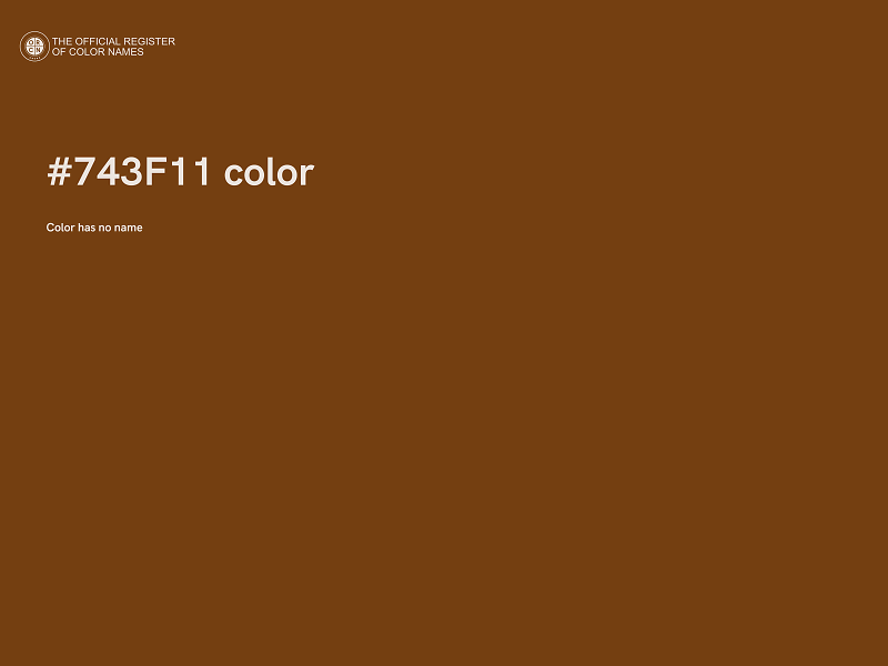 #743F11 color image