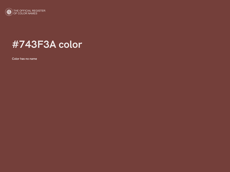 #743F3A color image