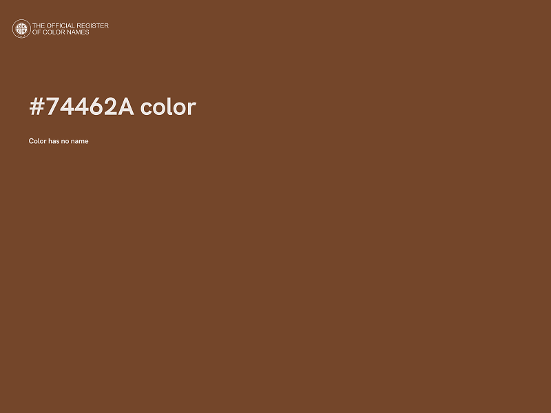 #74462A color image