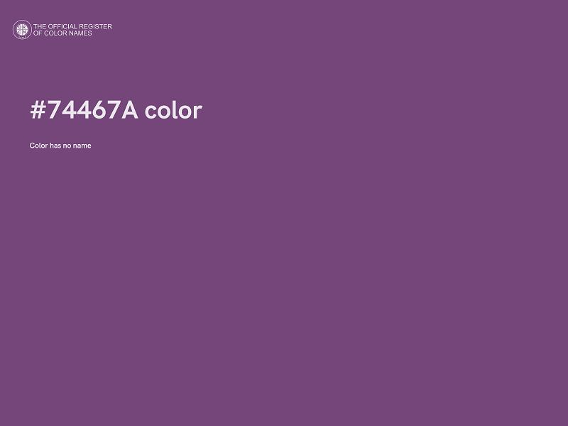 #74467A color image