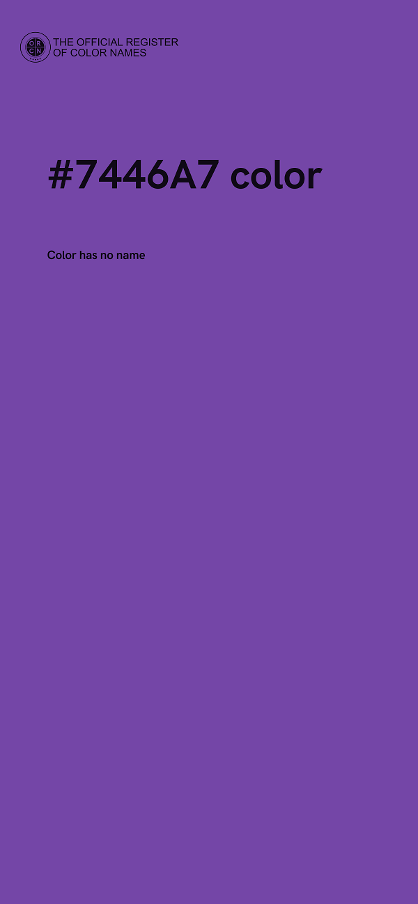 #7446A7 color image