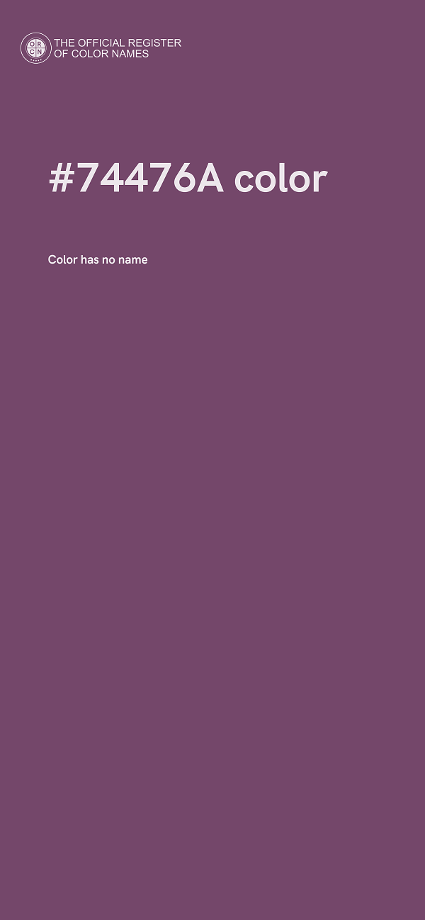 #74476A color image
