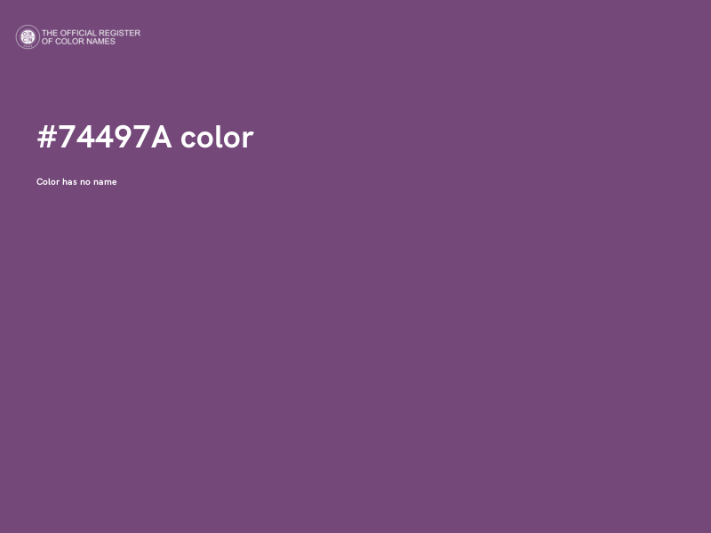 #74497A color image