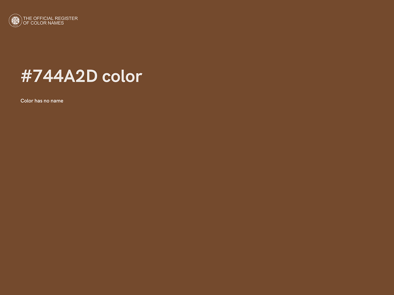 #744A2D color image