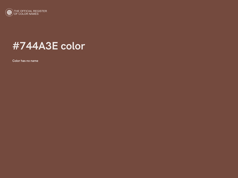 #744A3E color image