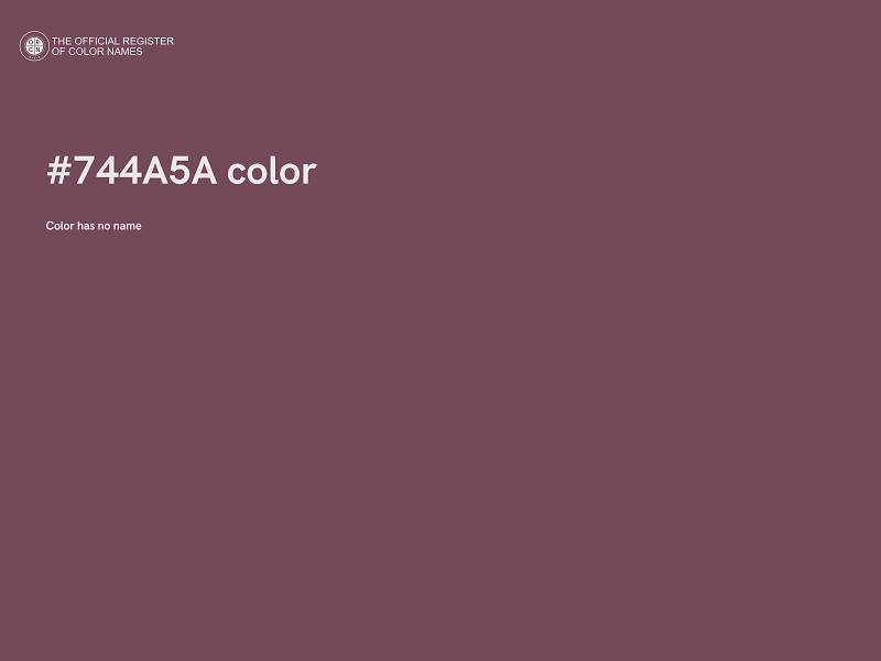 #744A5A color image