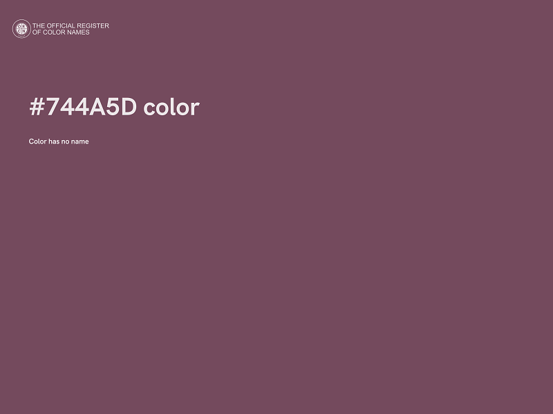 #744A5D color image