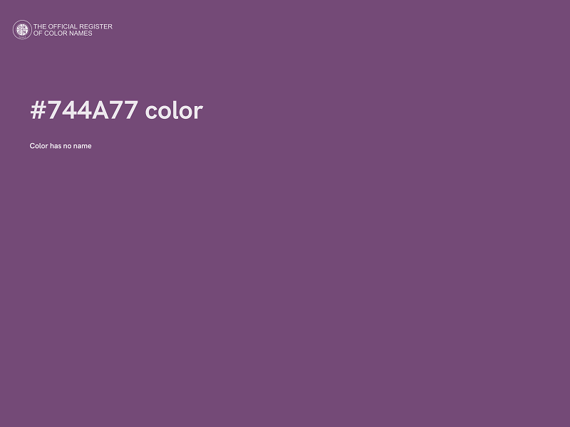 #744A77 color image