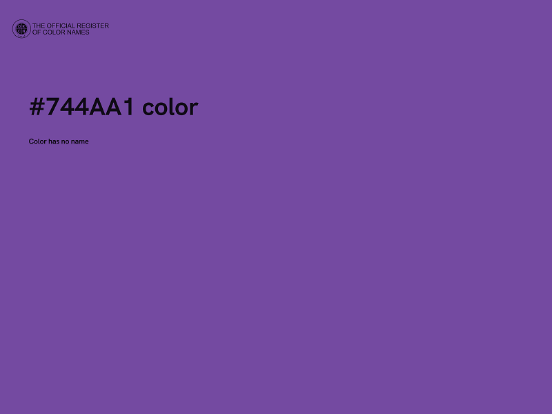 #744AA1 color image