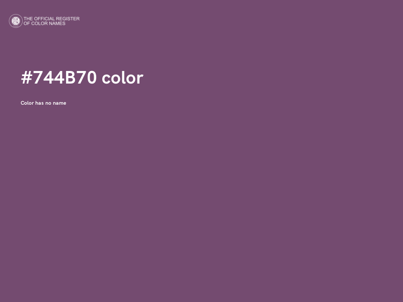 #744B70 color image