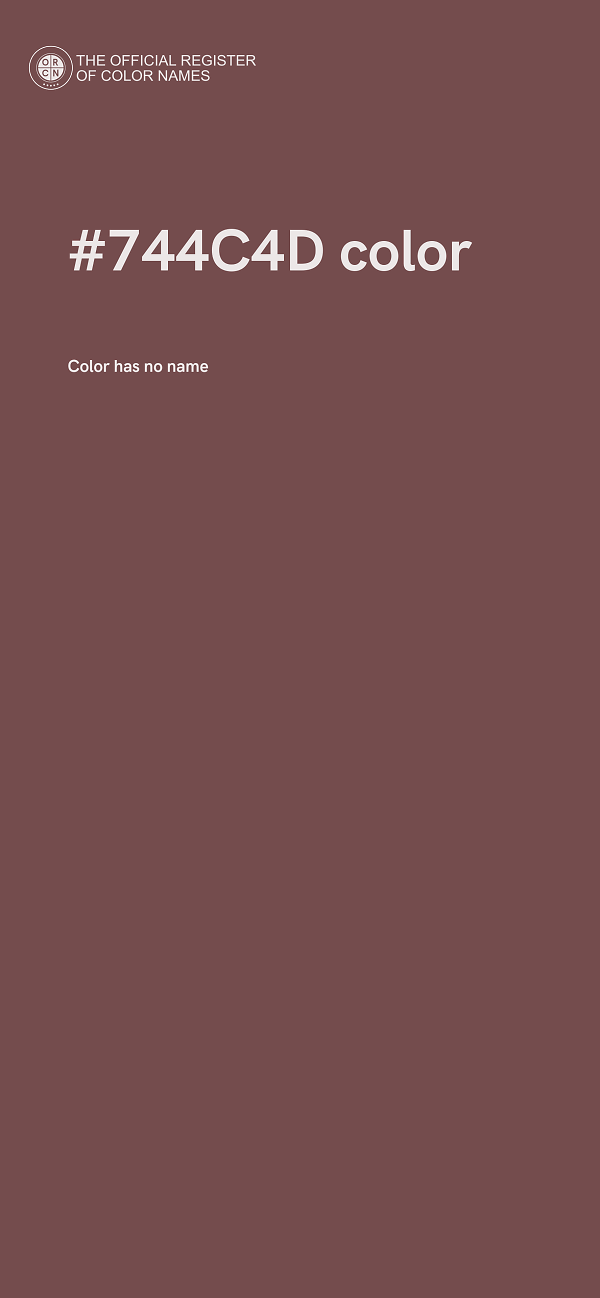 #744C4D color image