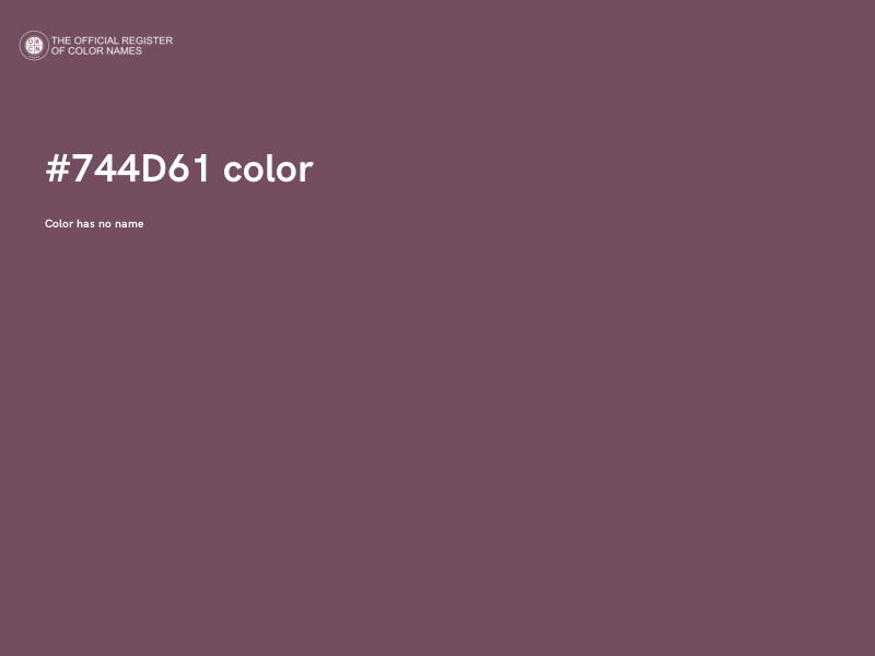 #744D61 color image