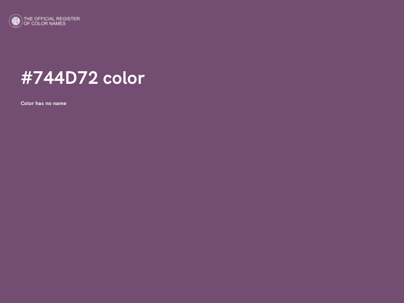 #744D72 color image