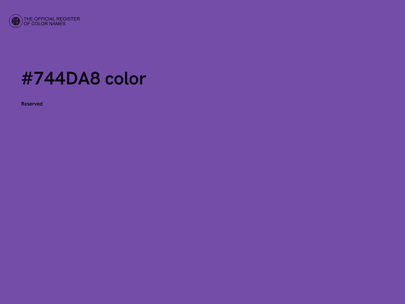 #744DA8 color image