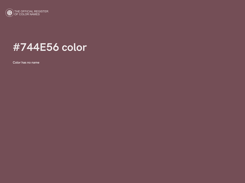 #744E56 color image