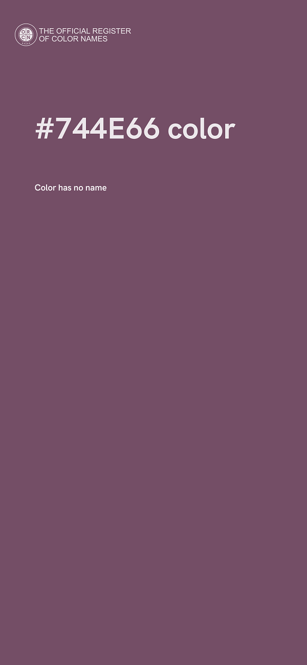 #744E66 color image