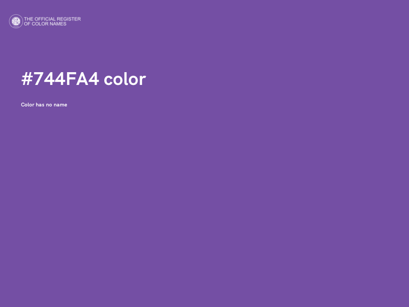 #744FA4 color image