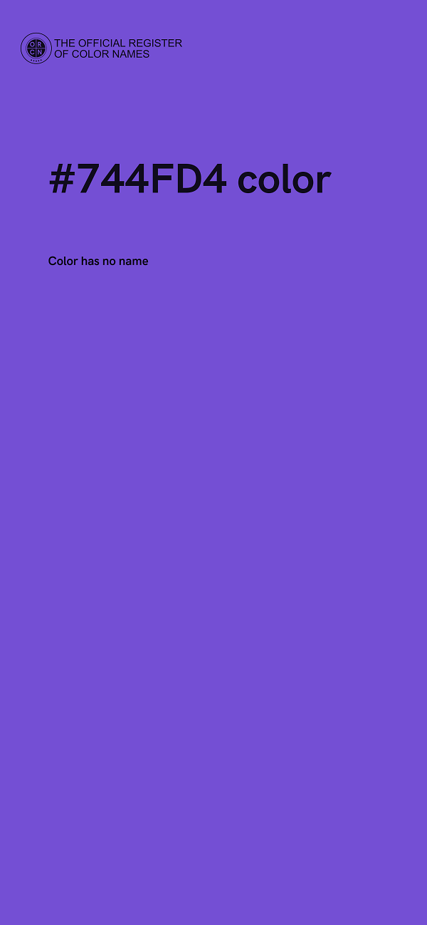 #744FD4 color image