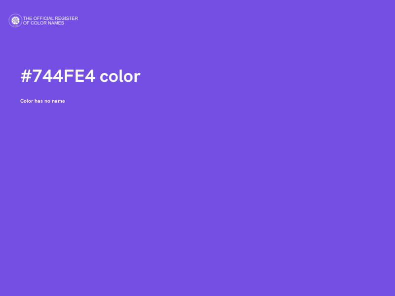 #744FE4 color image