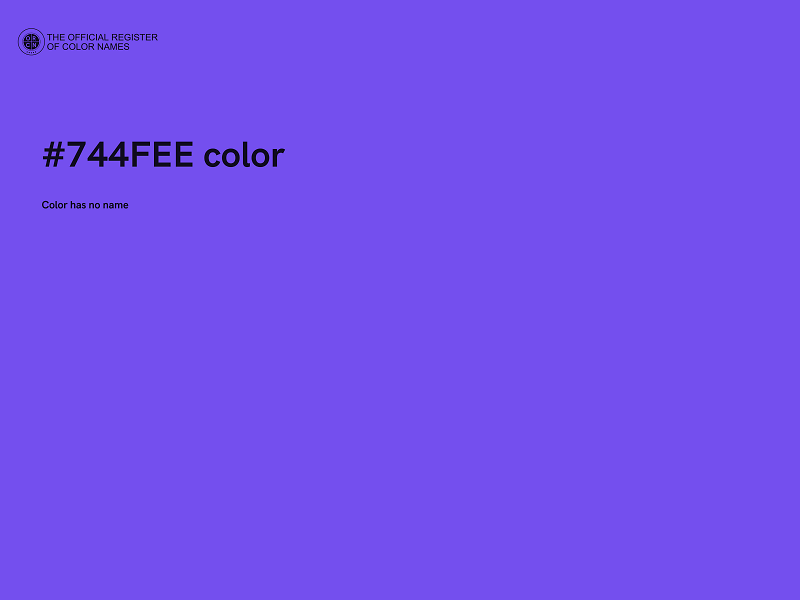 #744FEE color image