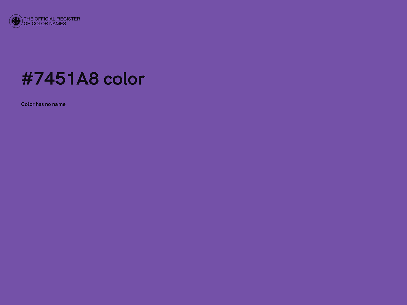 #7451A8 color image