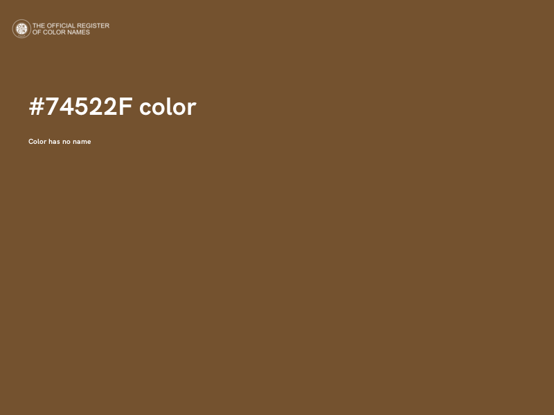 #74522F color image