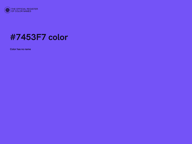 #7453F7 color image