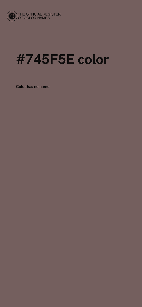 #745F5E color image
