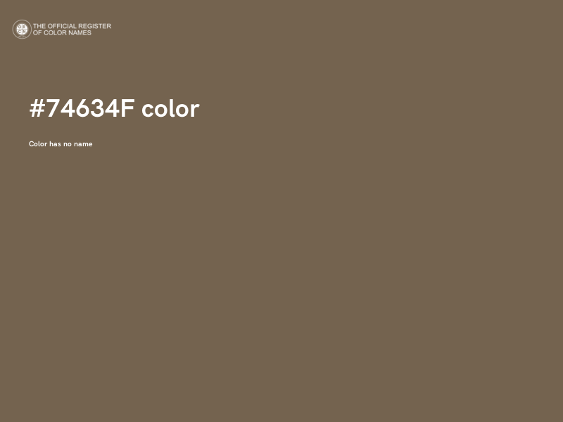 #74634F color image