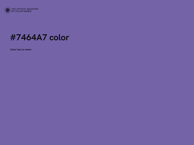 #7464A7 color image