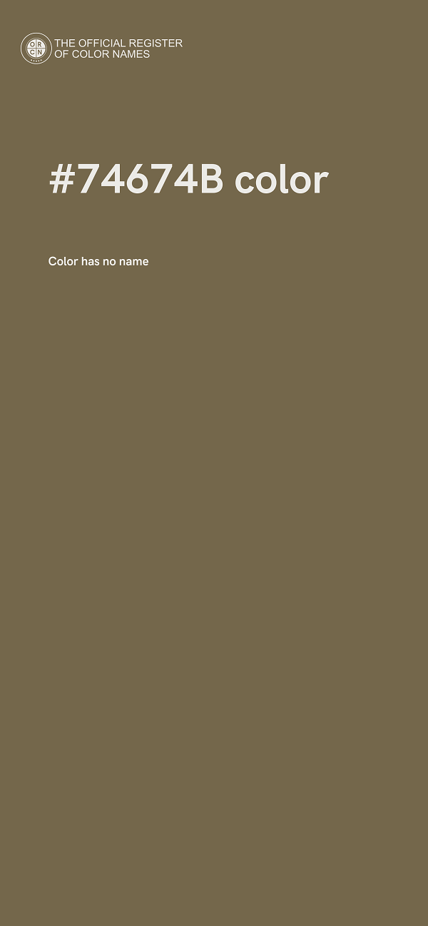 #74674B color image