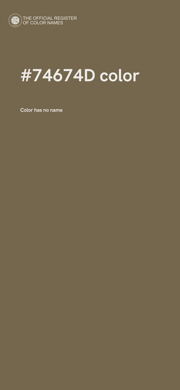 #74674D color image