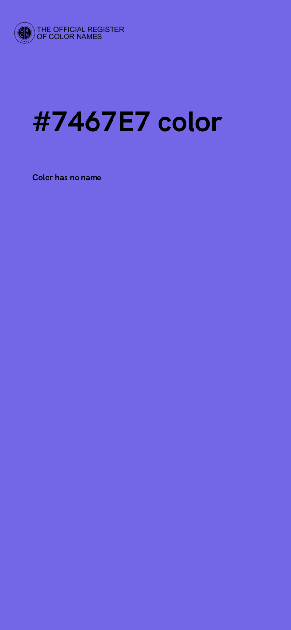 #7467E7 color image