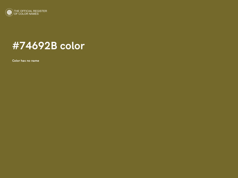 #74692B color image