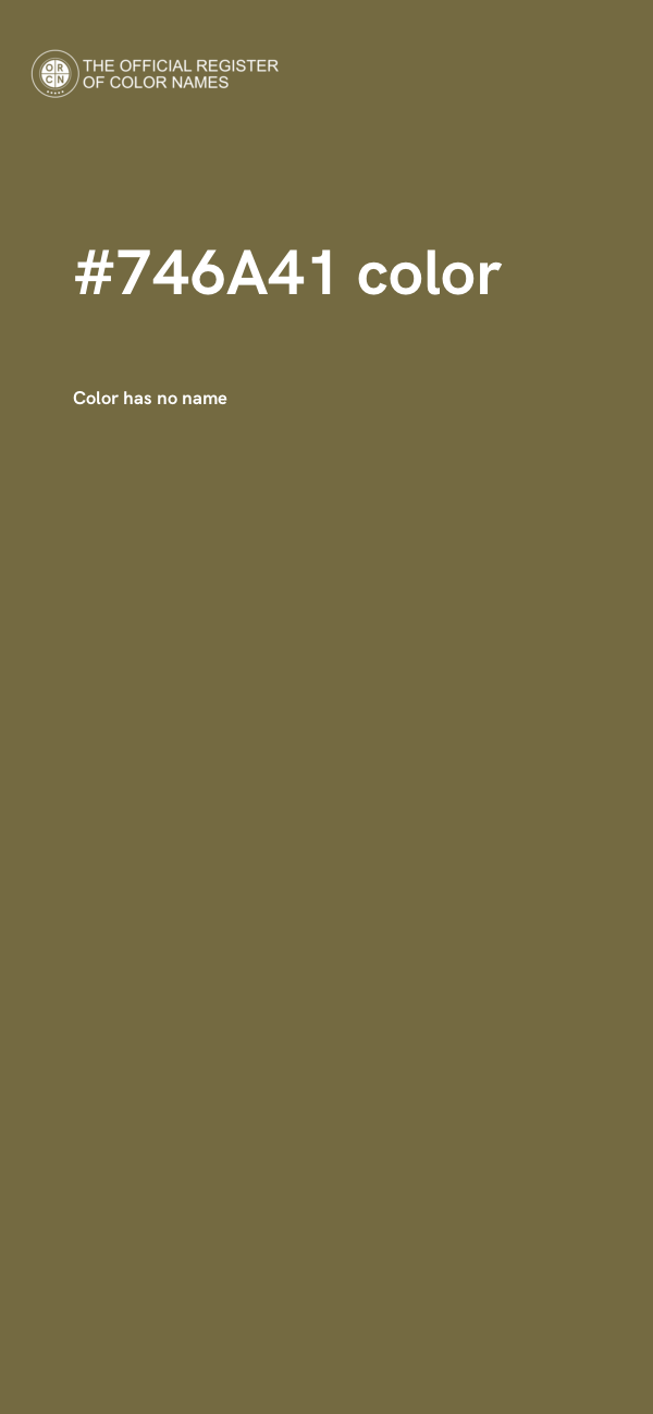 #746A41 color image
