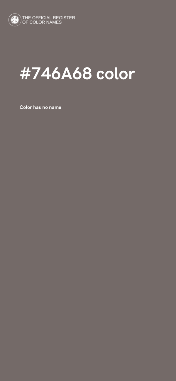 #746A68 color image