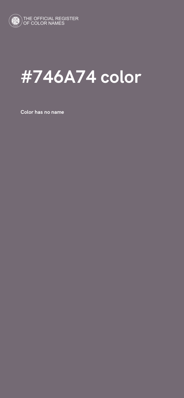#746A74 color image
