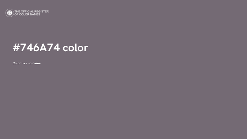 #746A74 color image
