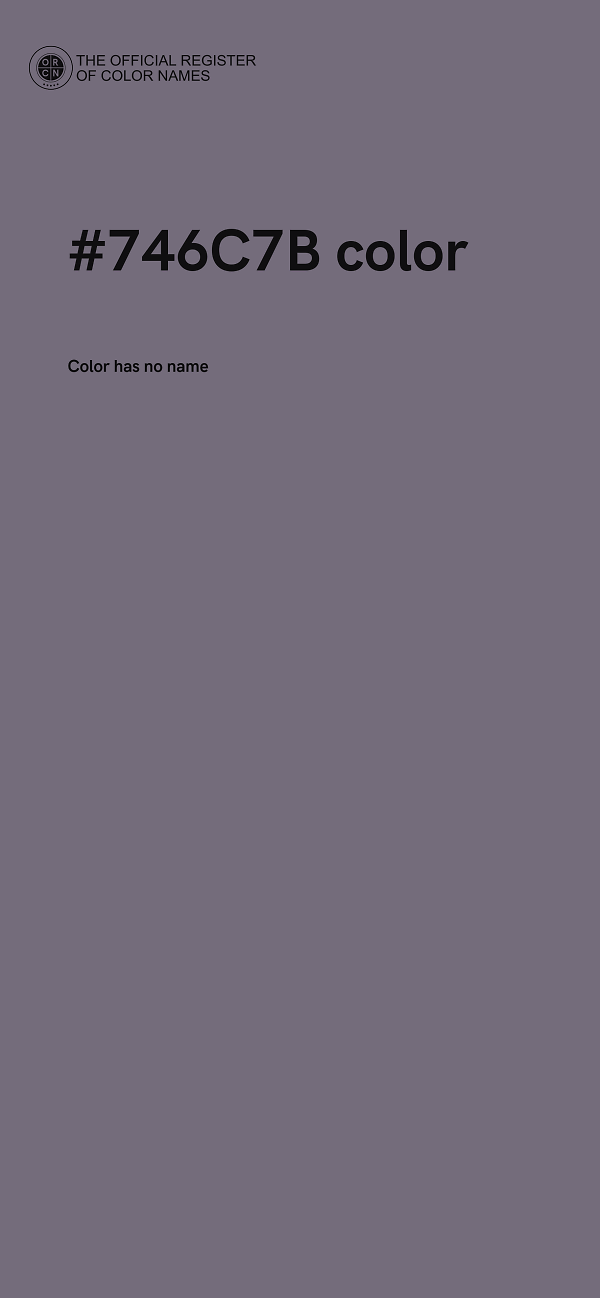 #746C7B color image