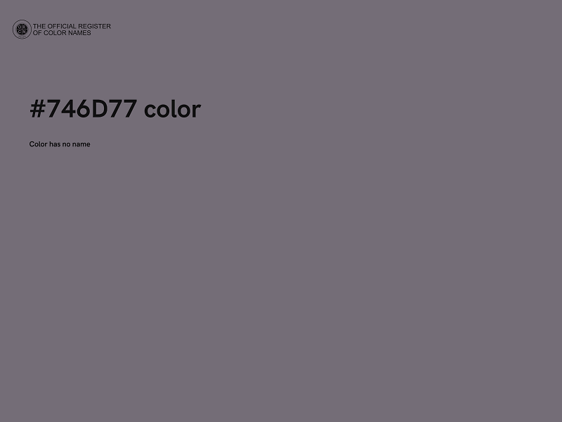 #746D77 color image