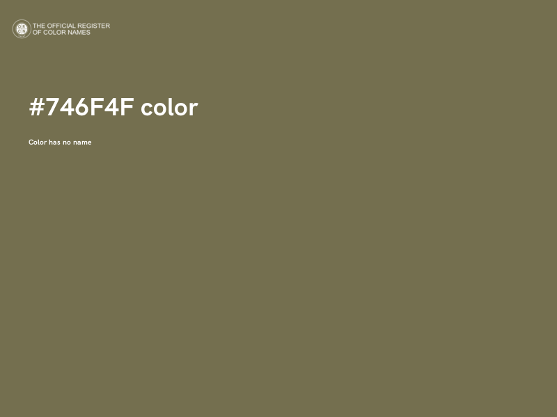 #746F4F color image