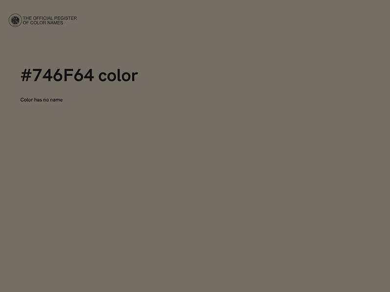 #746F64 color image