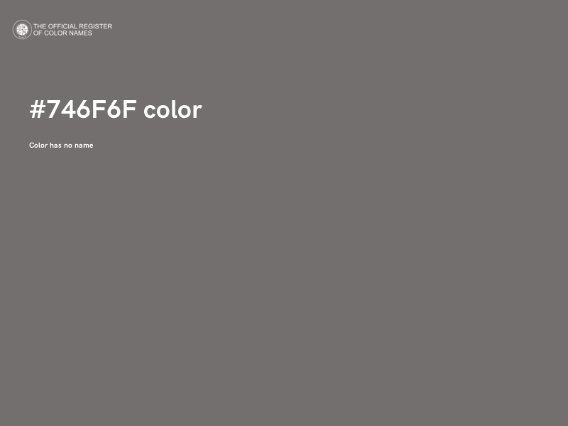 #746F6F color image