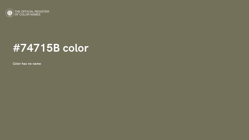 #74715B color image