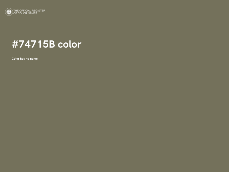 #74715B color image