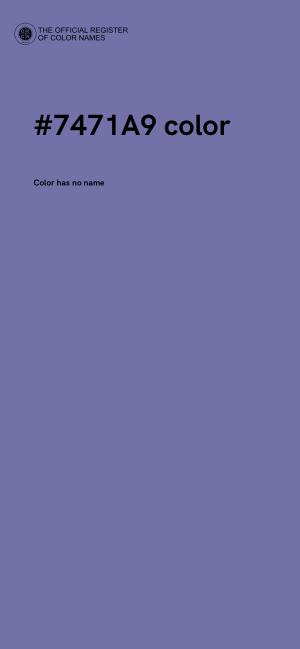 #7471A9 color image