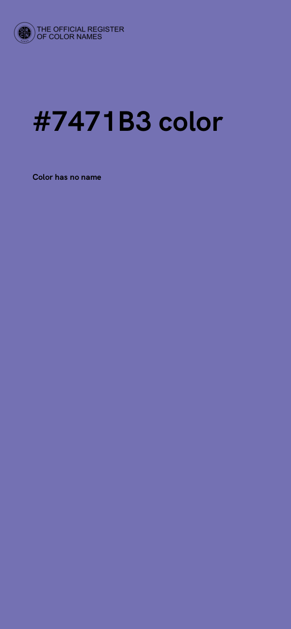 #7471B3 color image