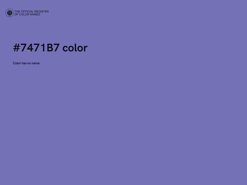 #7471B7 color image